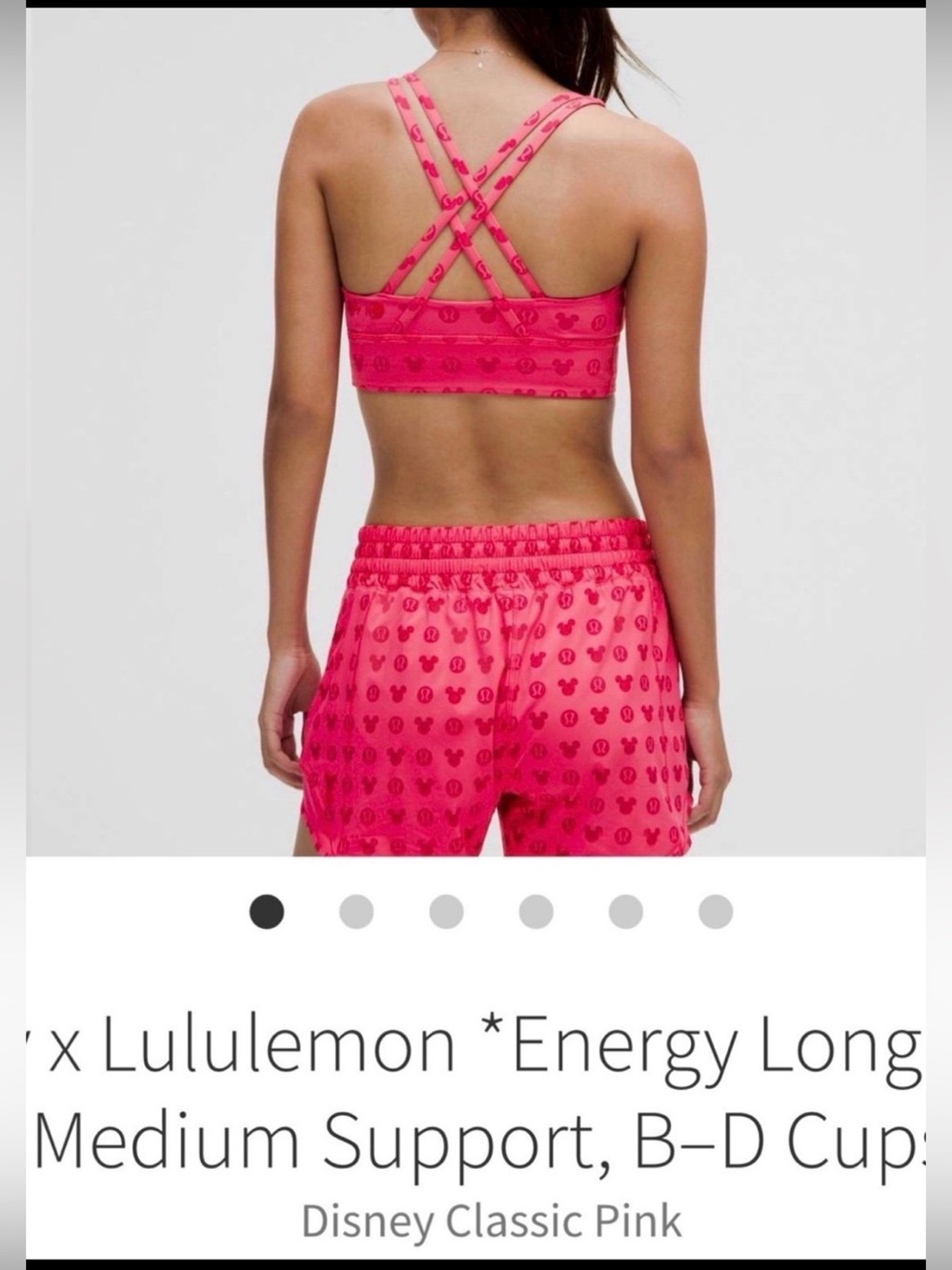 Lululemon x Disney Energy Longline Bra